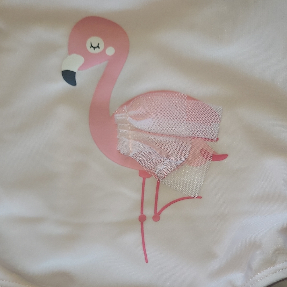 Pink Flamingo Ruffle Swimsuit - Picture 3 of 4